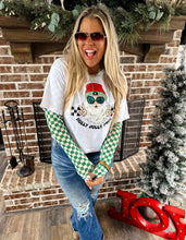 Load image into Gallery viewer, Green Check Mesh Top