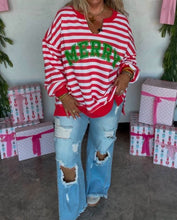 Load image into Gallery viewer, *PREORDER* Merry Pullover - Red & White *ETA Ship 10/15* (Copy)