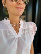 Load image into Gallery viewer, Pearl Cross Necklace