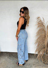 Load image into Gallery viewer, *PreOrder* Floral Charm Wide Leg Denim - ETA Ship 2/15*