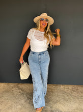 Load image into Gallery viewer, *PreOrder* Floral Charm Wide Leg Denim - ETA Ship 2/15*