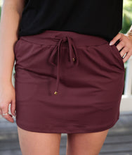 Load image into Gallery viewer, Burgundy Skort
