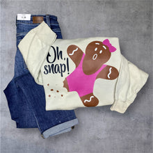 Load image into Gallery viewer, Oh Snap Gingerbread Wrestler Crew or Tee