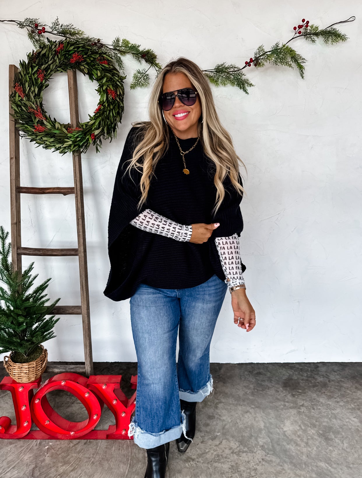 Christmas Meg Pullover Poncho *PreOrder ETA Ship 10/30*