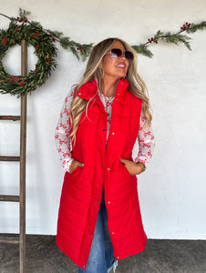 Kendall Long Puffer Vest *PreOrder ETA Ship 11/5*