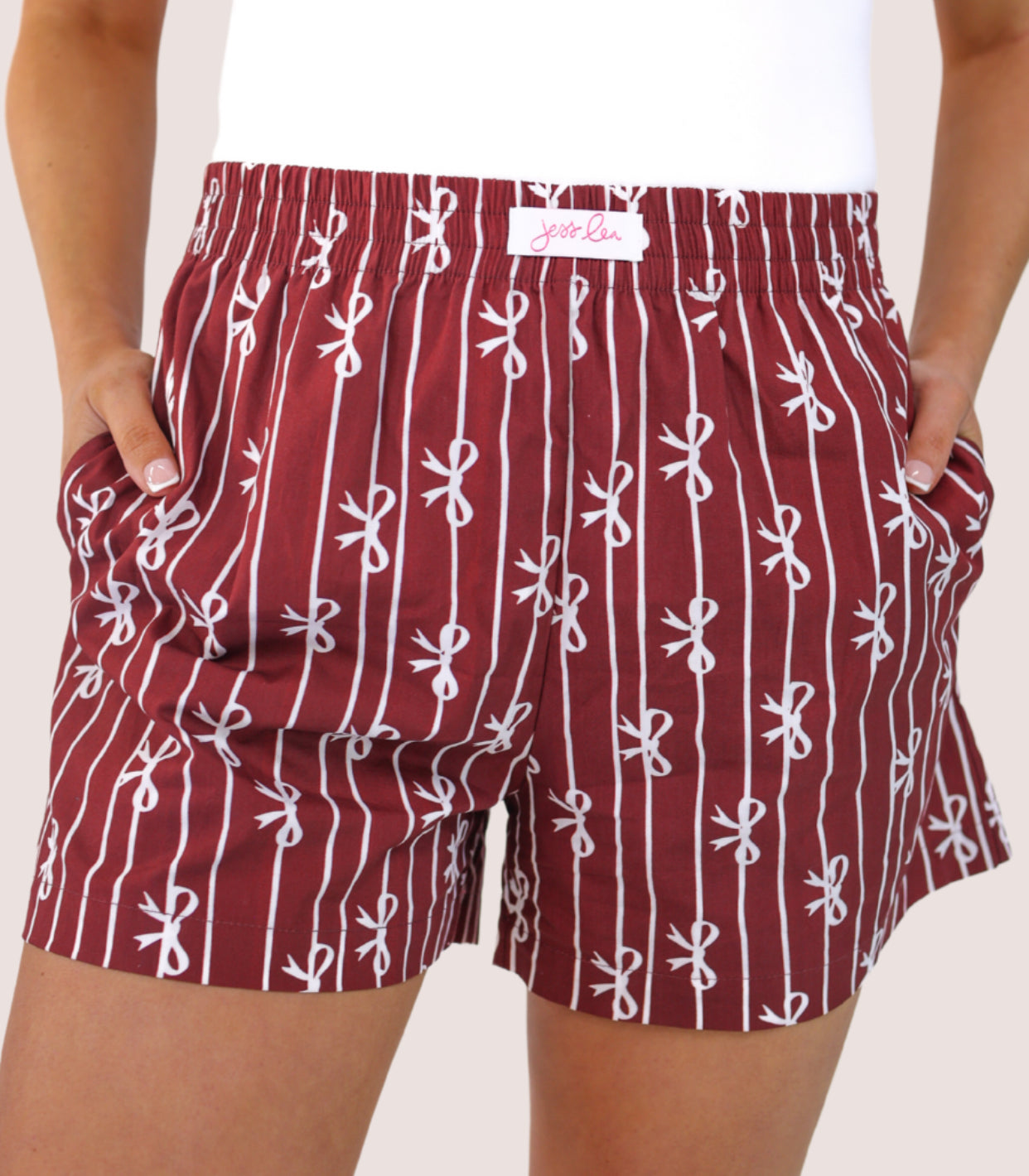 Bow Boxers - Maroon