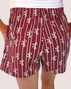 Bow Boxers - Maroon