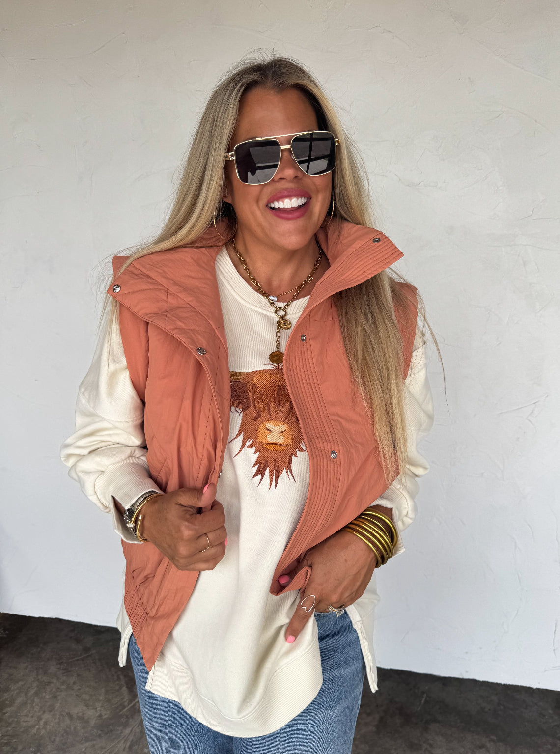Harlow Puffer Vest - Terracotta