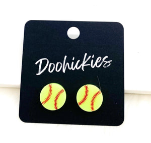 Baseball Gear Studs - Single Earring Set