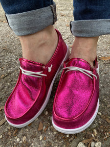 Corky’s Pink Metallic Sneakers