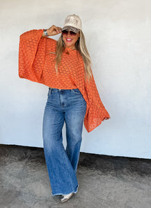 Bell Sleeve Top - Orange