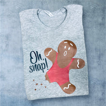 Load image into Gallery viewer, Oh Snap Gingerbread Wrestler Crew or Tee
