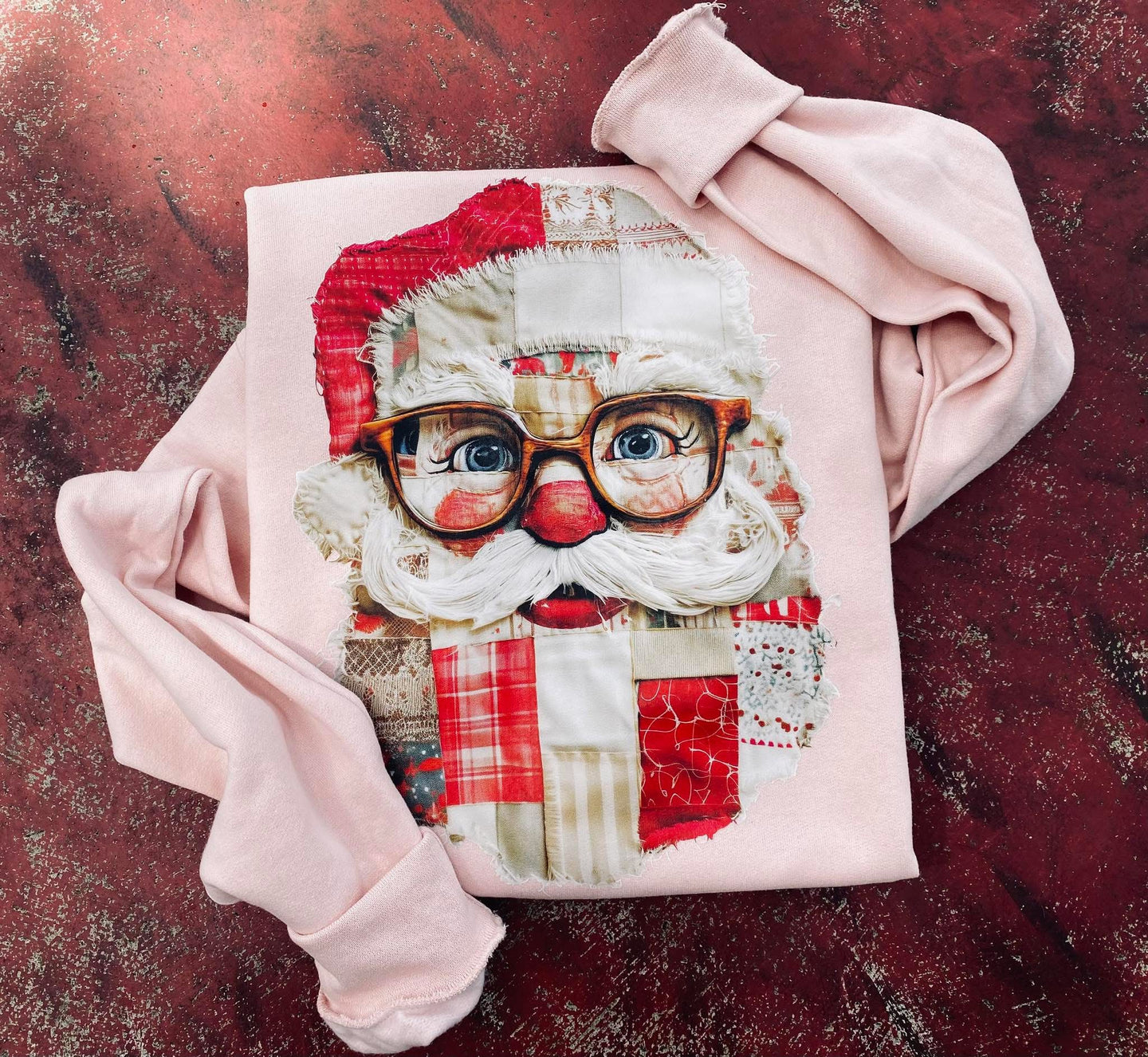 Patchwork Santa Crew