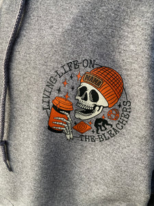 Living Life On The Bleachers Orange Crew or Hoodie