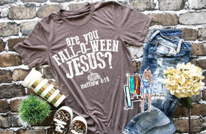 Are You Falloween Jesus Crew Neck Tee