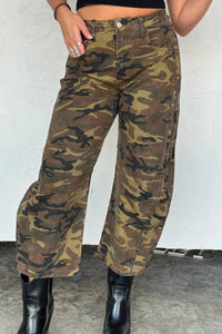 Camo Bex Barrel Jeans *PreOrder ETA Ship 11/1*