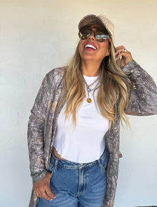 Woodland Camo Lola Cardigan *PreOrder ETA Ship 11/10*