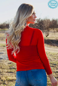 Meshed Out Red Top