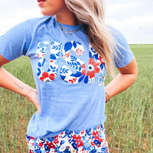Load image into Gallery viewer, USA Floral Tee
