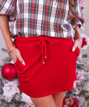 Load image into Gallery viewer, Velvet Hour Skort - Red
