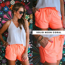 Load image into Gallery viewer, Solid Neon Coral Everyday Shorts *PreOrder ETA Ship 3/5*
