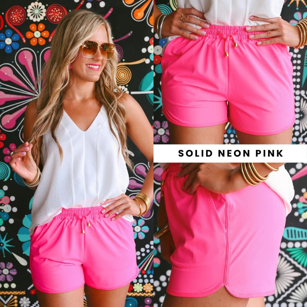 Solid Neon Pink Everyday Shorts *PreOrder ETA Ship 3/5*