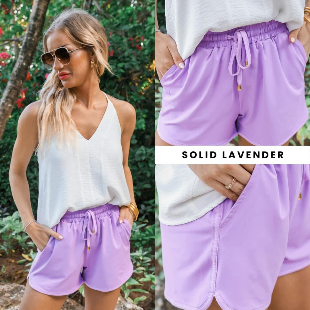 Solid Lavender Everyday Shorts *PreOrder ETA Ship 3/5*