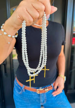 Load image into Gallery viewer, Pearl Cross Necklace
