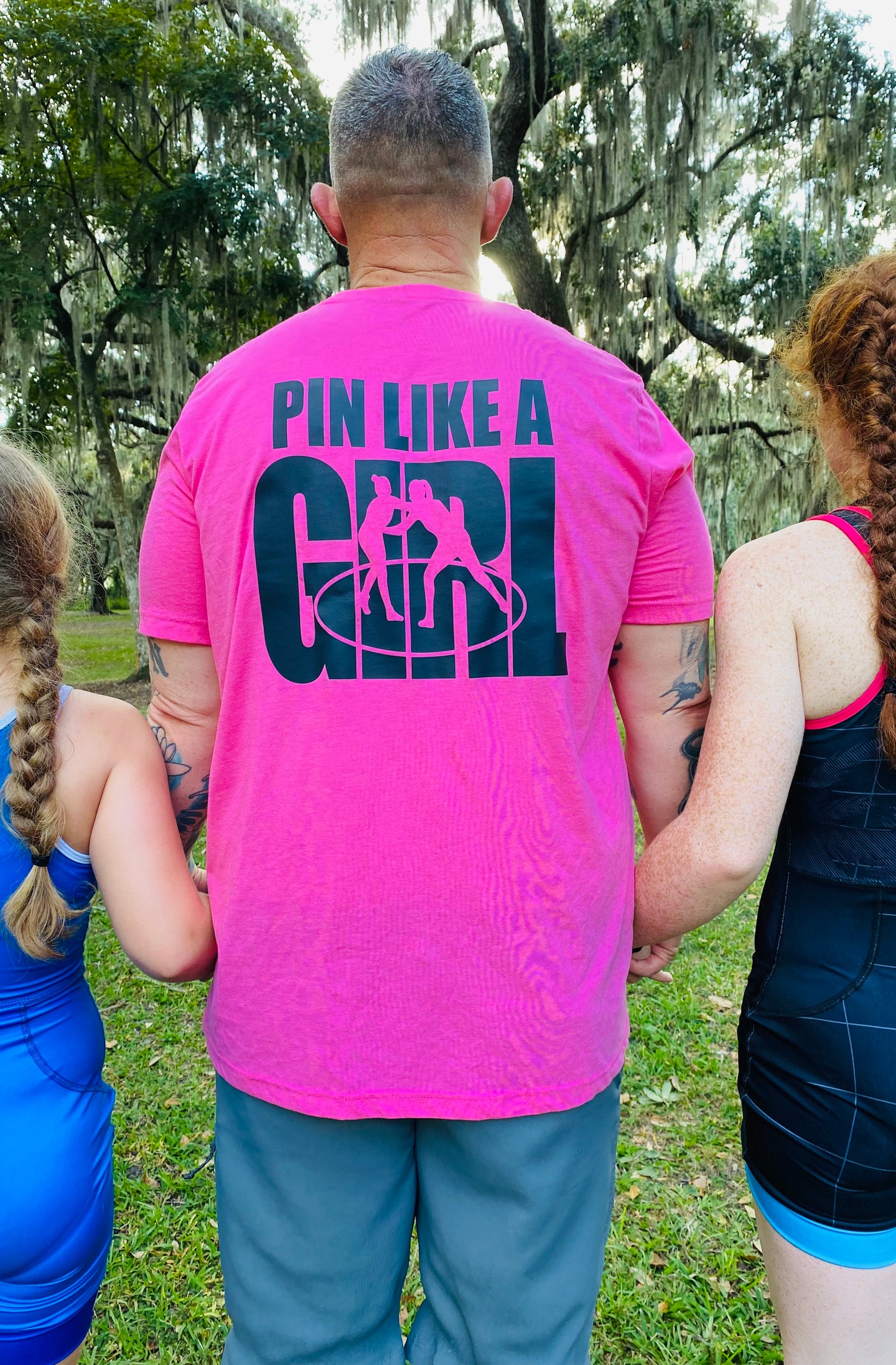 Pin Like A Girl Crew Neck Tee Double Sided