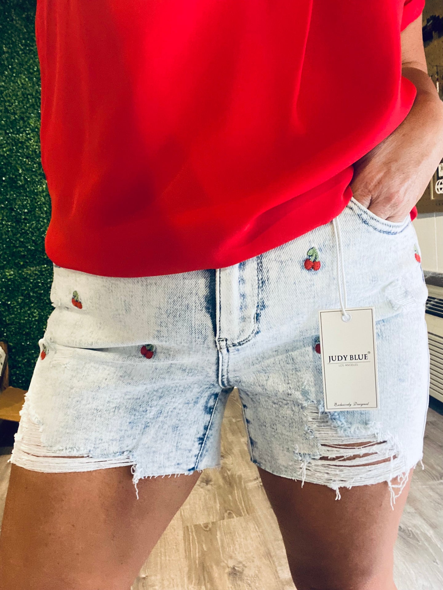 Cherry Denim Judy Blue Shorts