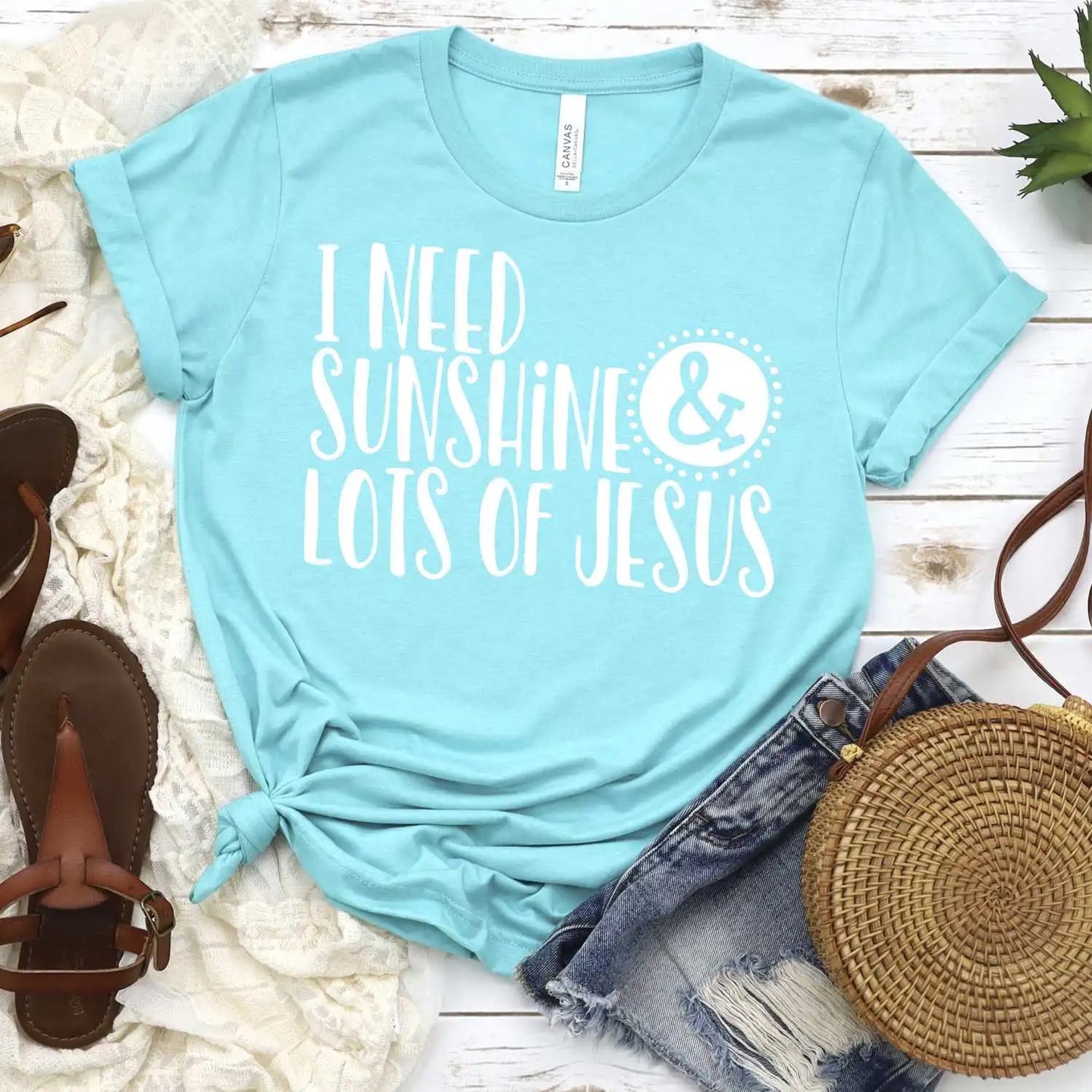 Sunshine & Lots Of Jesus Graphic Tee