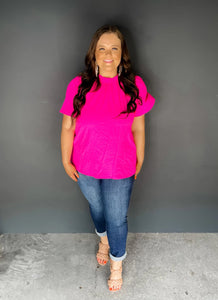 Feelin’ Flirty Top - Fuchsia *Final Sale*