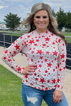 Load image into Gallery viewer, Star Mesh Top - Red &amp; White
