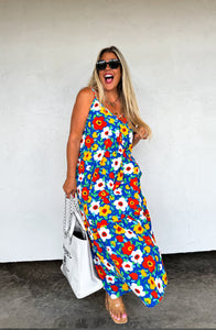 Nova Dress - Red Floral