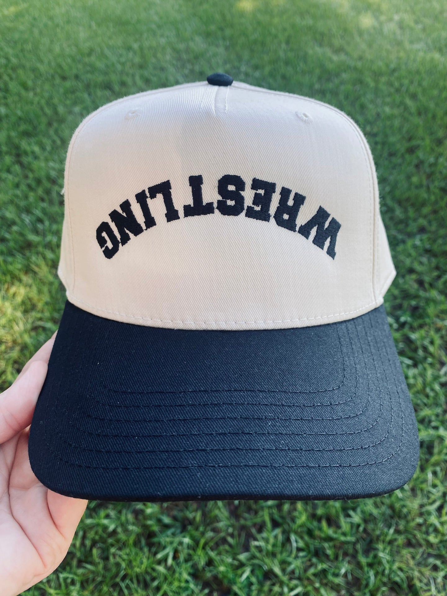 Embroidered Upside Down Hat - Off White
