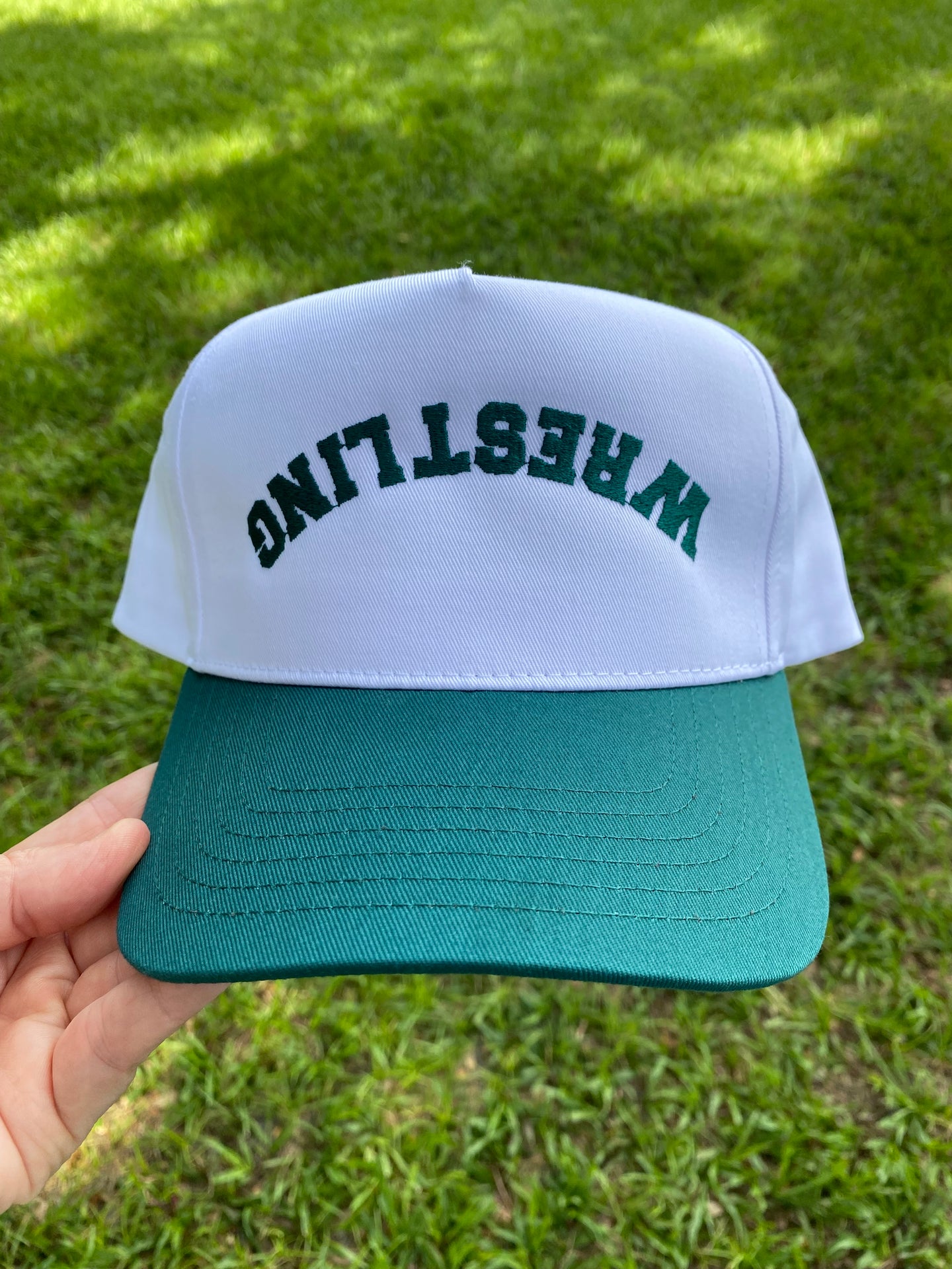 Embroidered Upside Down Hat - Green