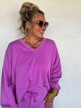 Load image into Gallery viewer, Faded Feels V Neck Pullover *Assorted Colors* *Preorder ETA Ship 9/30*
