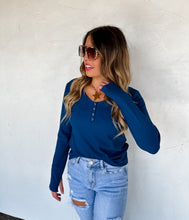 Load image into Gallery viewer, Assorted Colors Snap Henley *Preorder ETA Ship 9/30*
