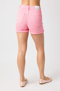 Think Pink Tummy Control Judy Blue Shorts