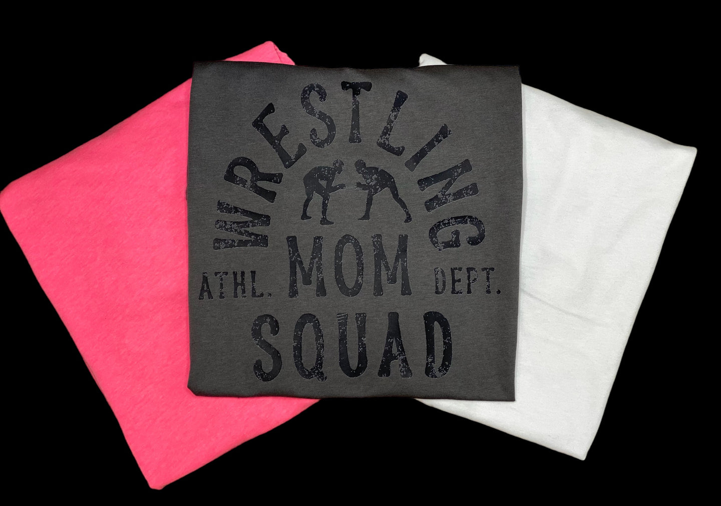 Athletic Wrestling Mom Squad Crew Neck Tee