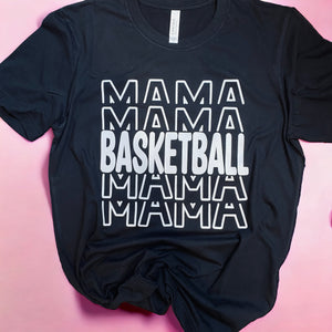 Repeat Basketball Mama Retro Crew Neck Tee