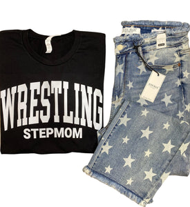 Wrestling Step Mom Crew Neck Tee