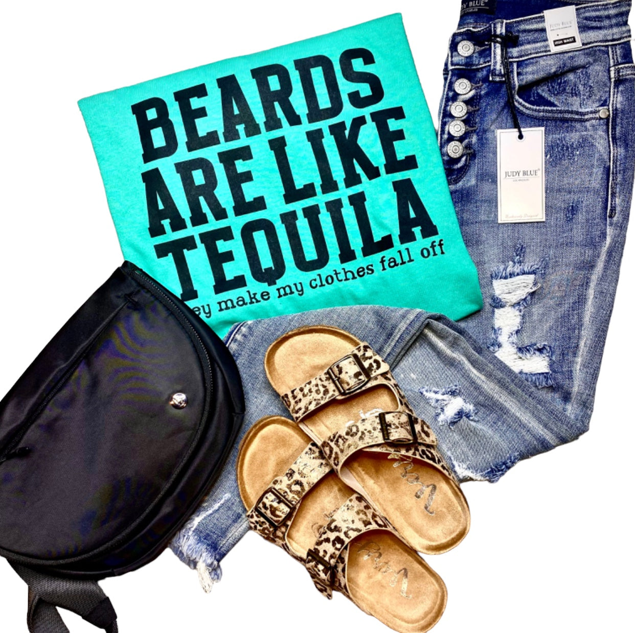 Beards Are Like Tequila Vintage Wash Tee