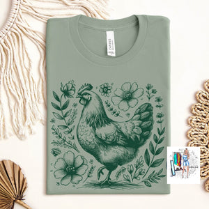 Chicken Floral Tee