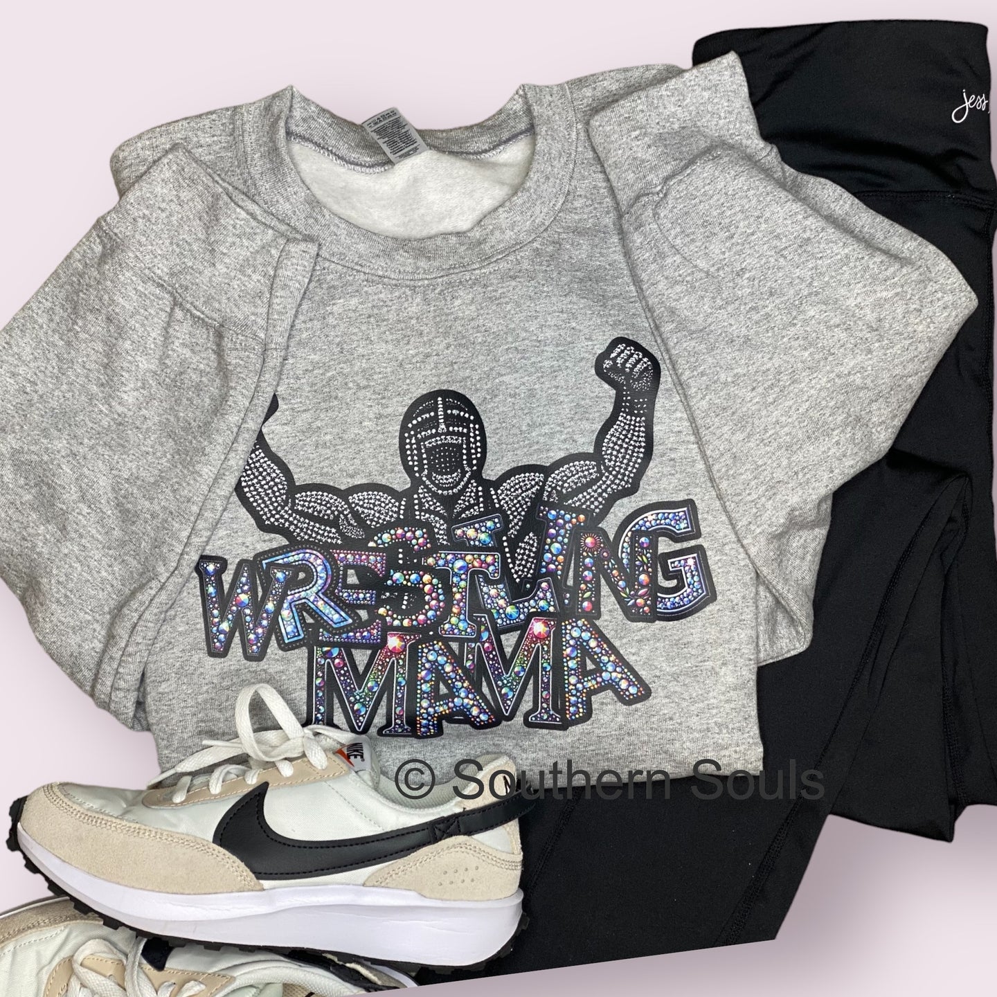 Rhinestone Wrestling Mom Crew