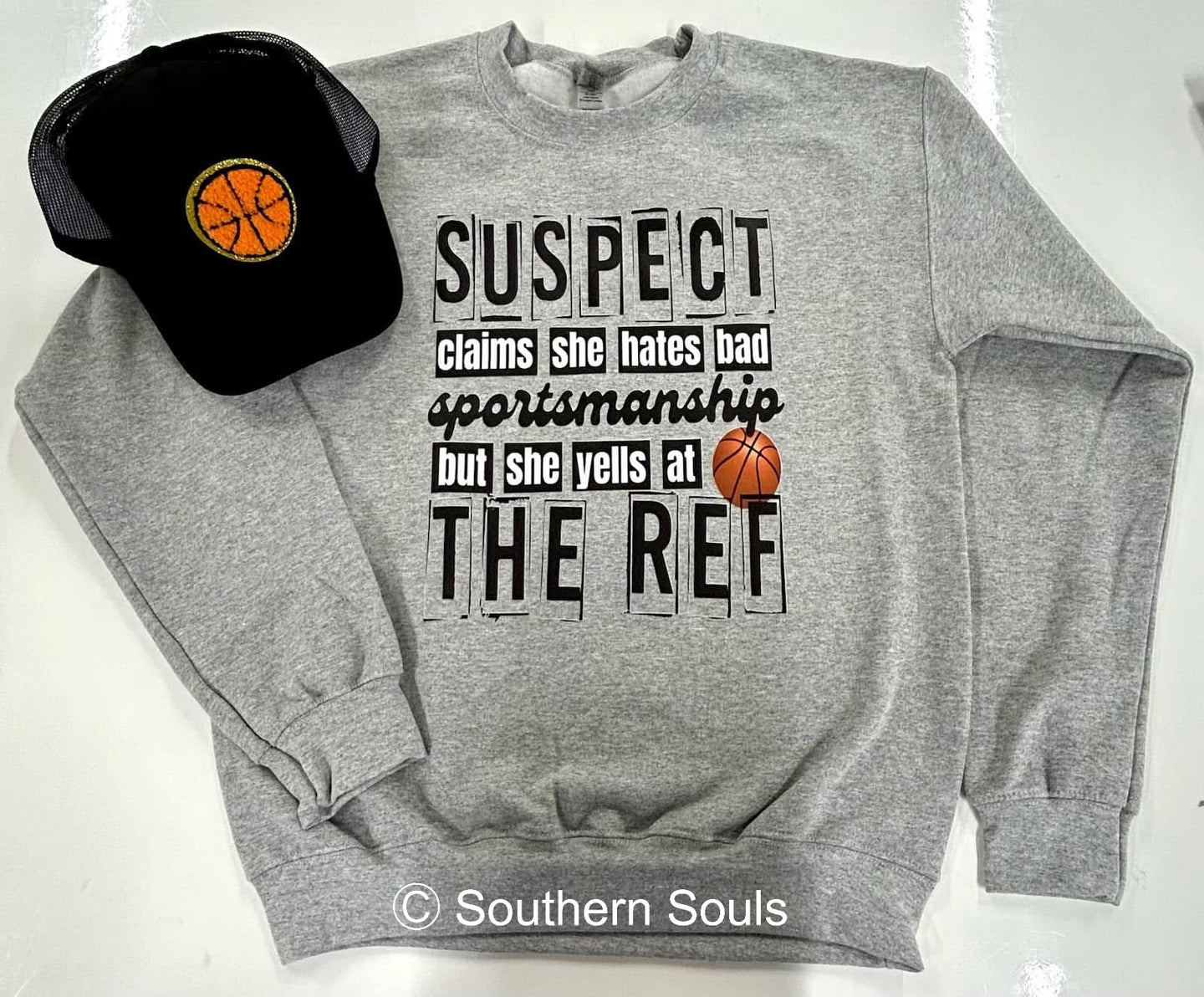 Basketball Suspect Crew or Tee