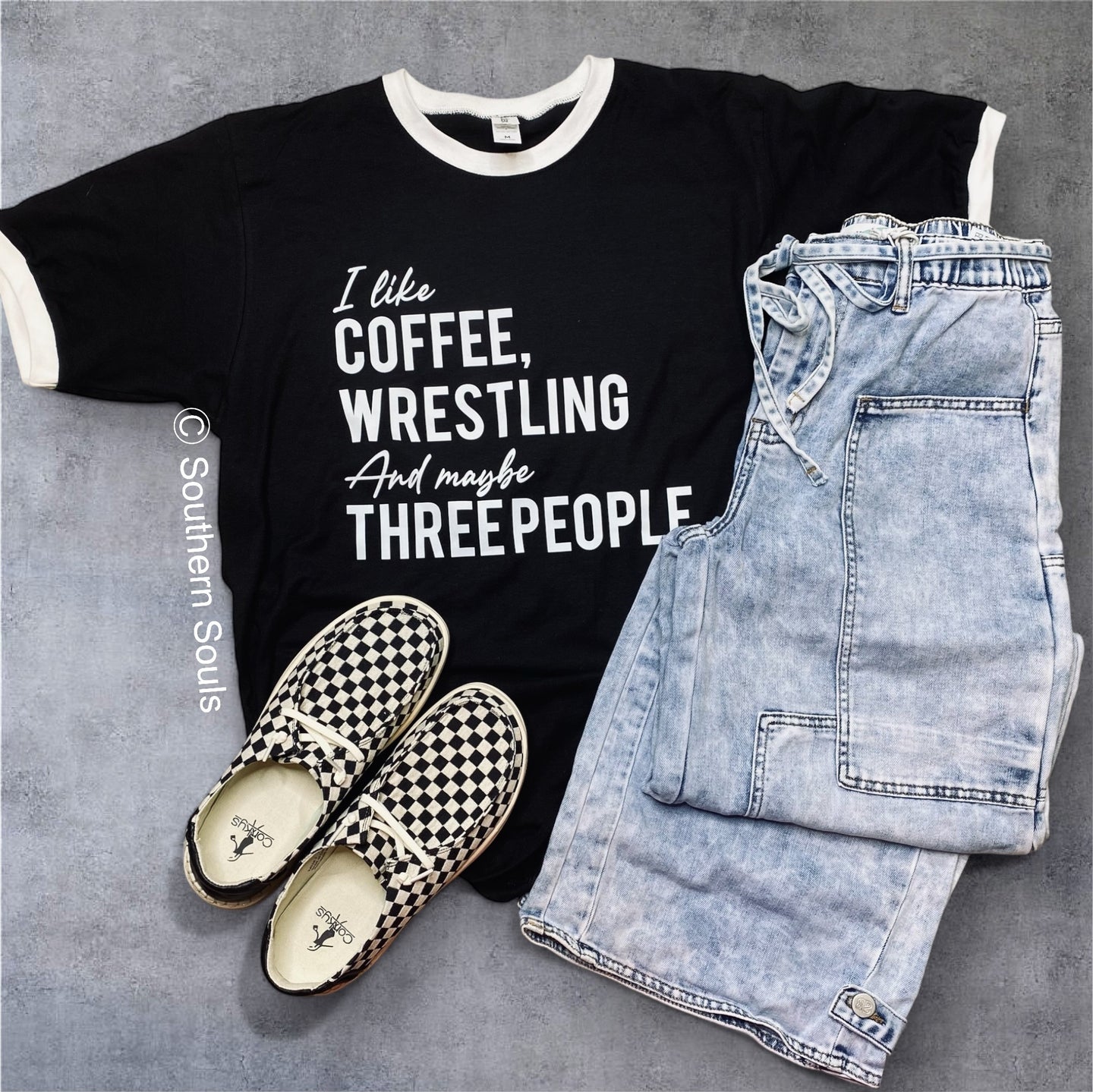 I like Coffee, Wrestling Ringer Tee