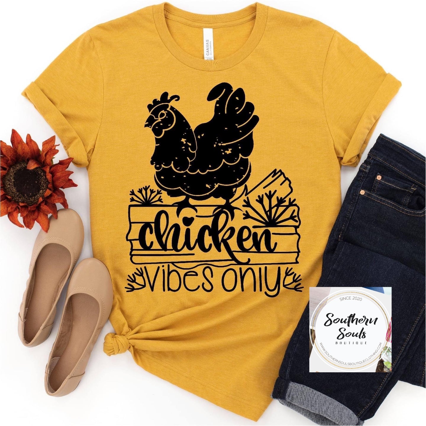 Chicken Vibes Only Crew Neck Tee