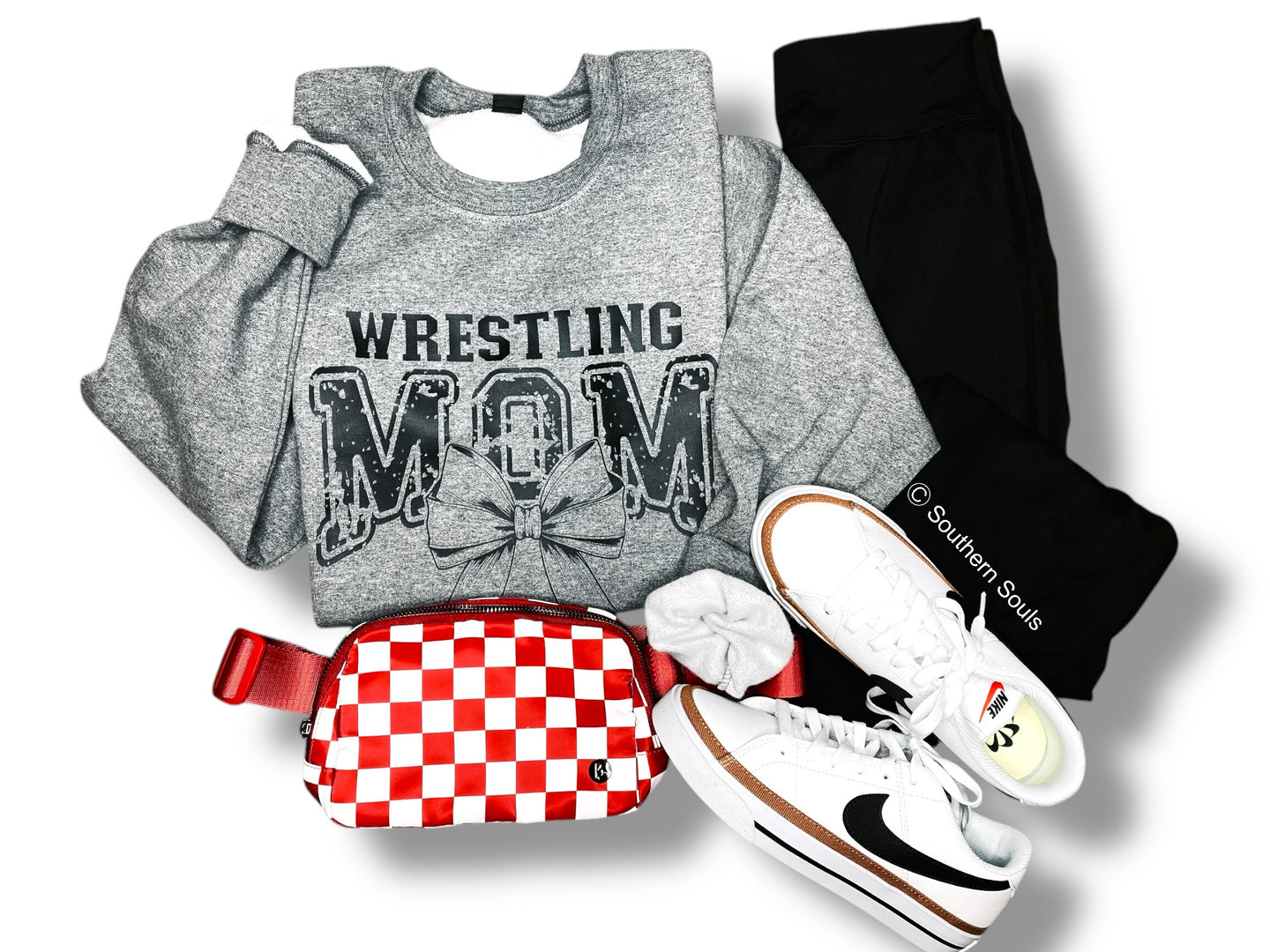 Coquette Wrestling Mom Crew Neck *Assorted Colors*