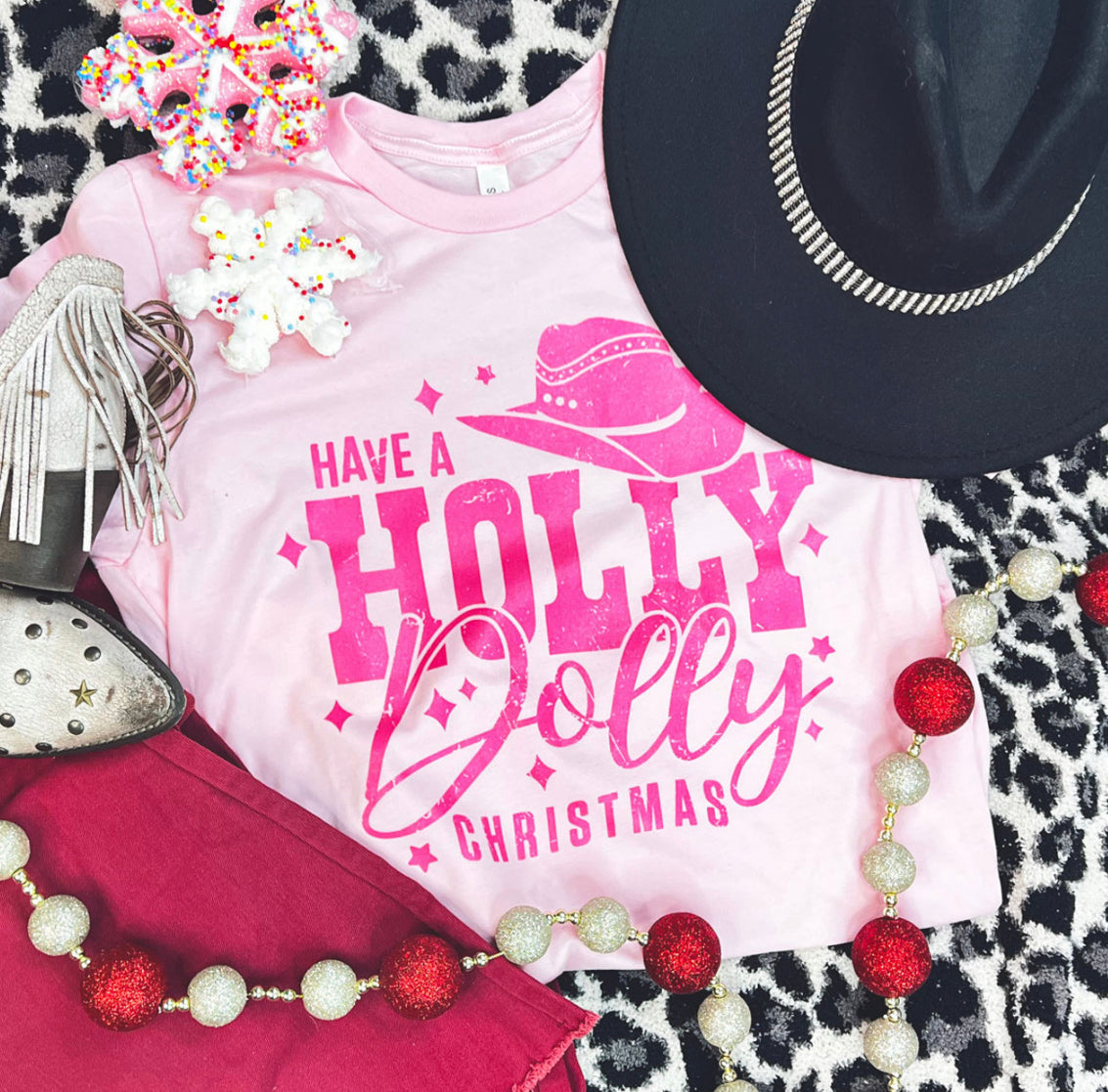 Holly Dolly Christmas Tee